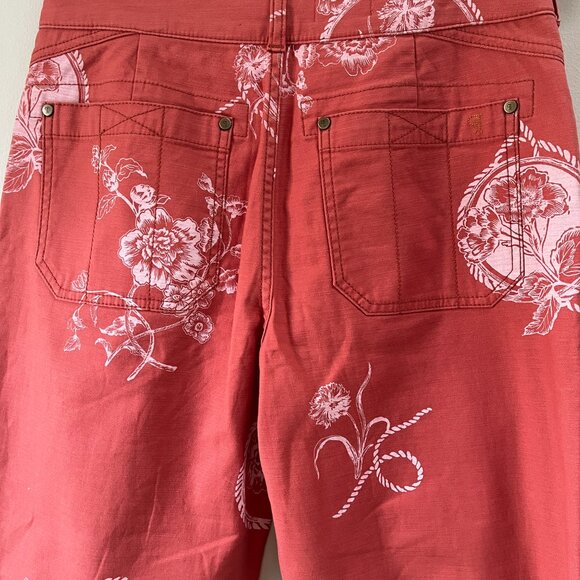 Pilcro Anthropologie‎ The Wandered Printed Relaxed Leg Cotton Pants Size 27 - Picture 8 of 11